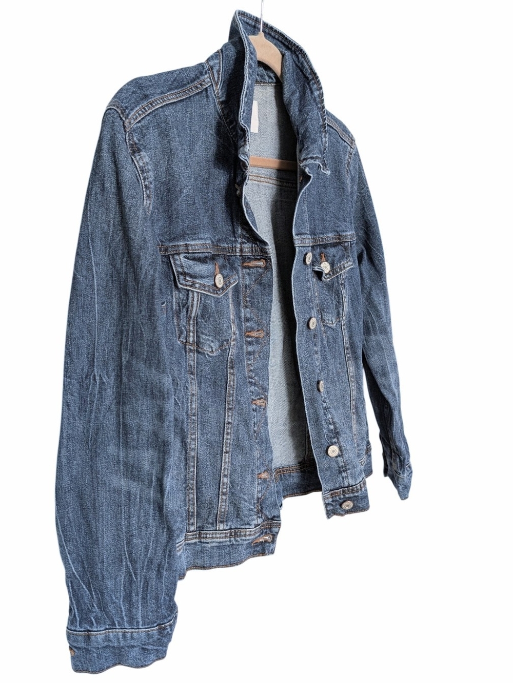 Old Navy Classic Denim Jacket, Medium Wash, Blue Jean, Size Large - Picture 2 of 5